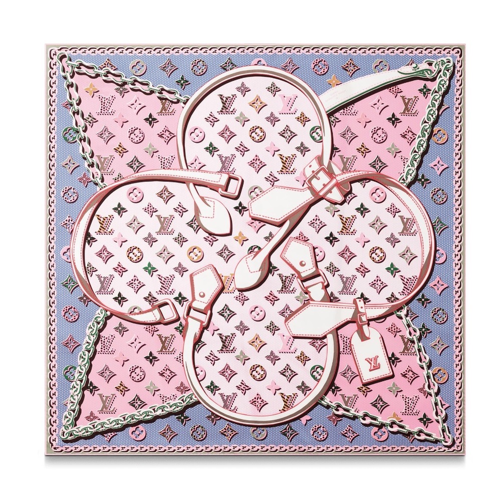 Pop Monogram Silk Square - Picture 1 of 5